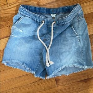 Aerie Women's extra small Pull On Elastic Drawstring Waist Denim Jean Shorts